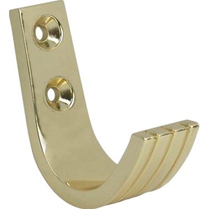 Glänzender Messing Wandhaken 1605 zur einfachen Montage.