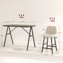 HOMCOM Bartisch mit Barhocker Set, 5-teilig, beige, Maße: 120x60x91 cm.