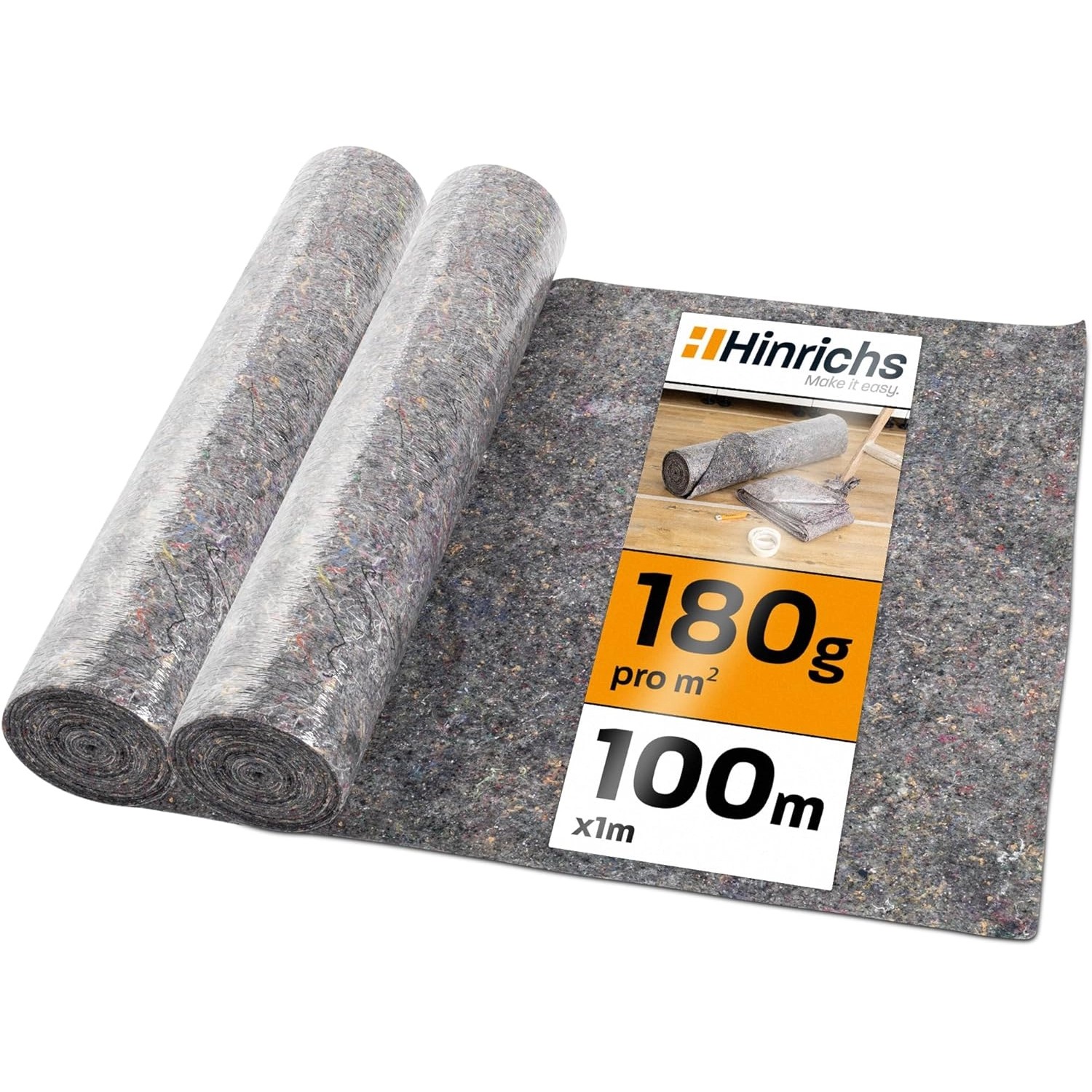 Hinrichs 2er Set Malervlies 50m x 1m Rolle 180g/m² günstig online kaufen