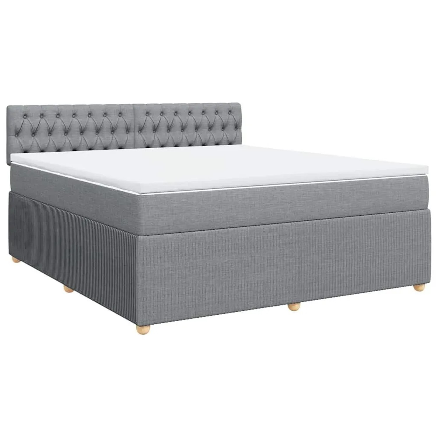 vidaXL Boxspringbett mit Matratze Hellgrau 180x200 cm Stoff 3289842 günstig online kaufen