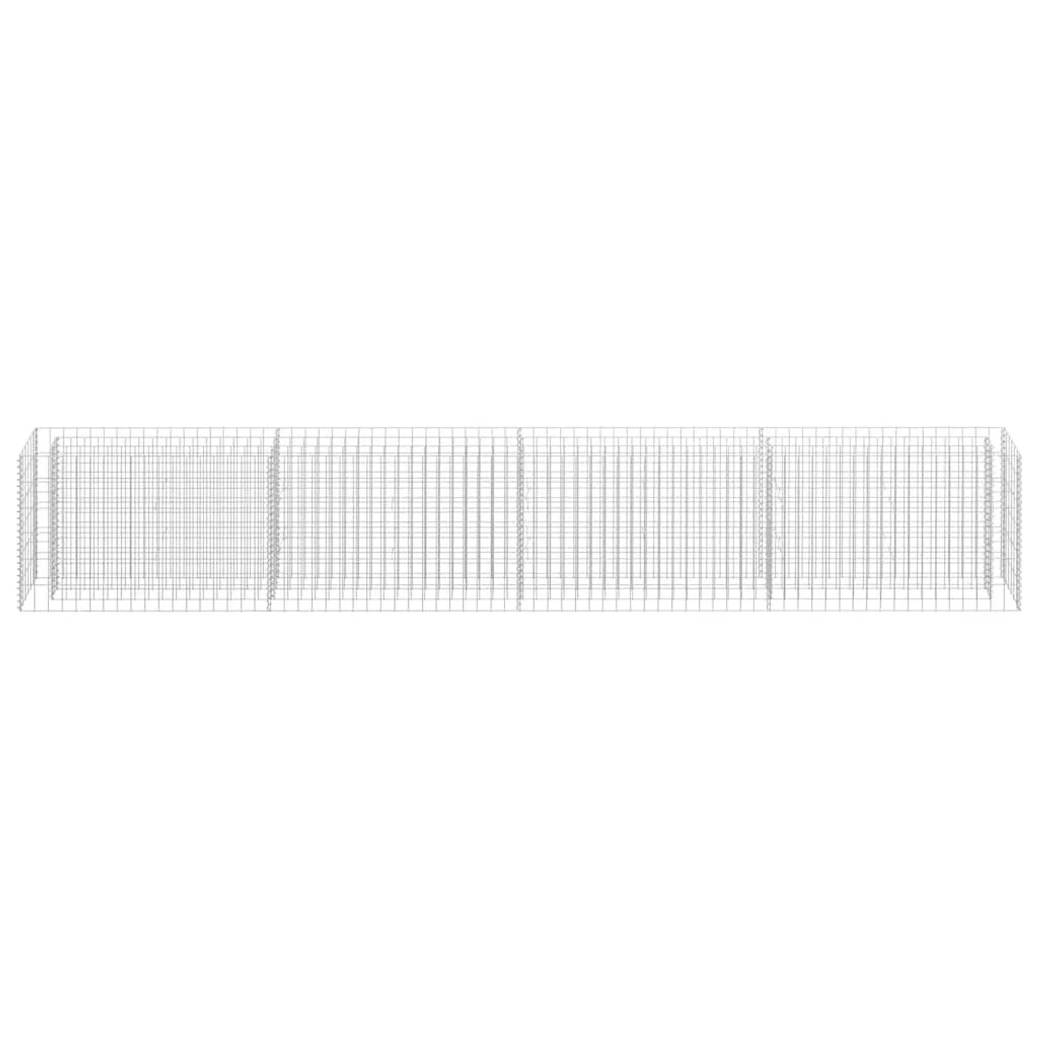Furnicato Gabionen-hochbeet Verzinkter Stahl 360×30×60 Cm_4