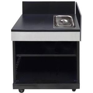 Justus Erweiterungsmodul Juno mit Seitenbrenner für die Grillküche, schwarz.