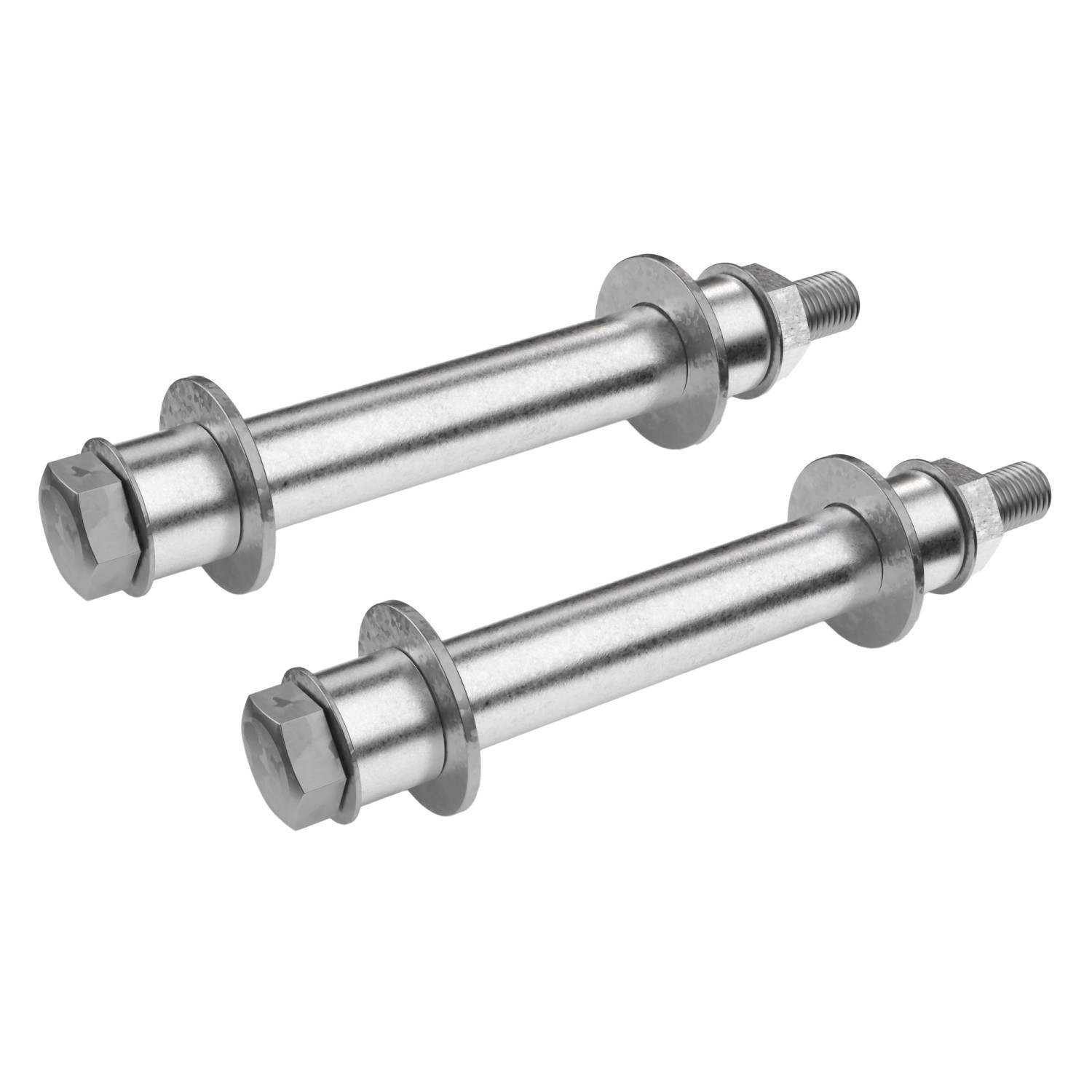 ECD Germany 2Er Set Universal Achse für Schubkarrenrad 10,5x105mm Stahl Verzinkt