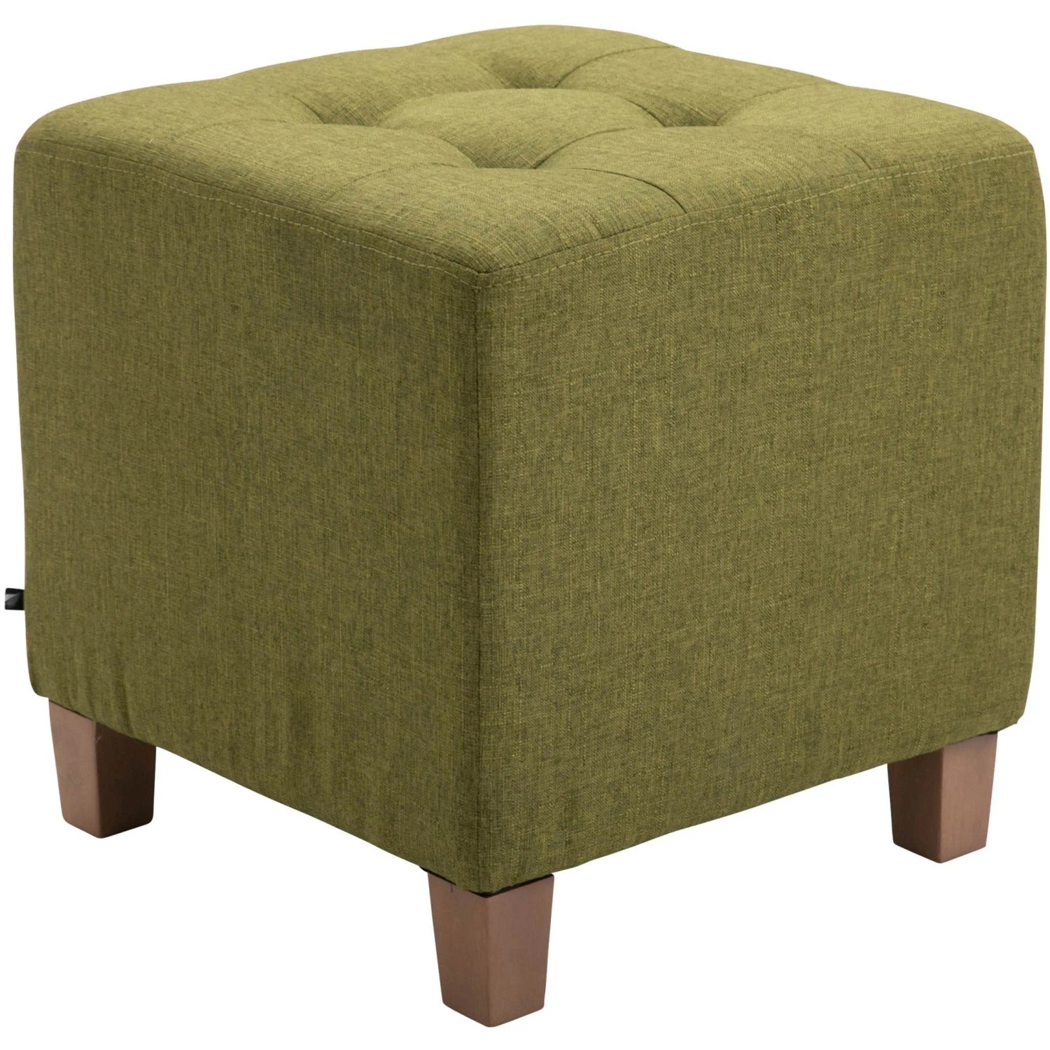 DELUKE Sitzhocker CELIS Stoff Grün 45x45x46cm Hocker Schlafzimmer Polsterhocker Wohnzimmer Sitzbank Esszimmer