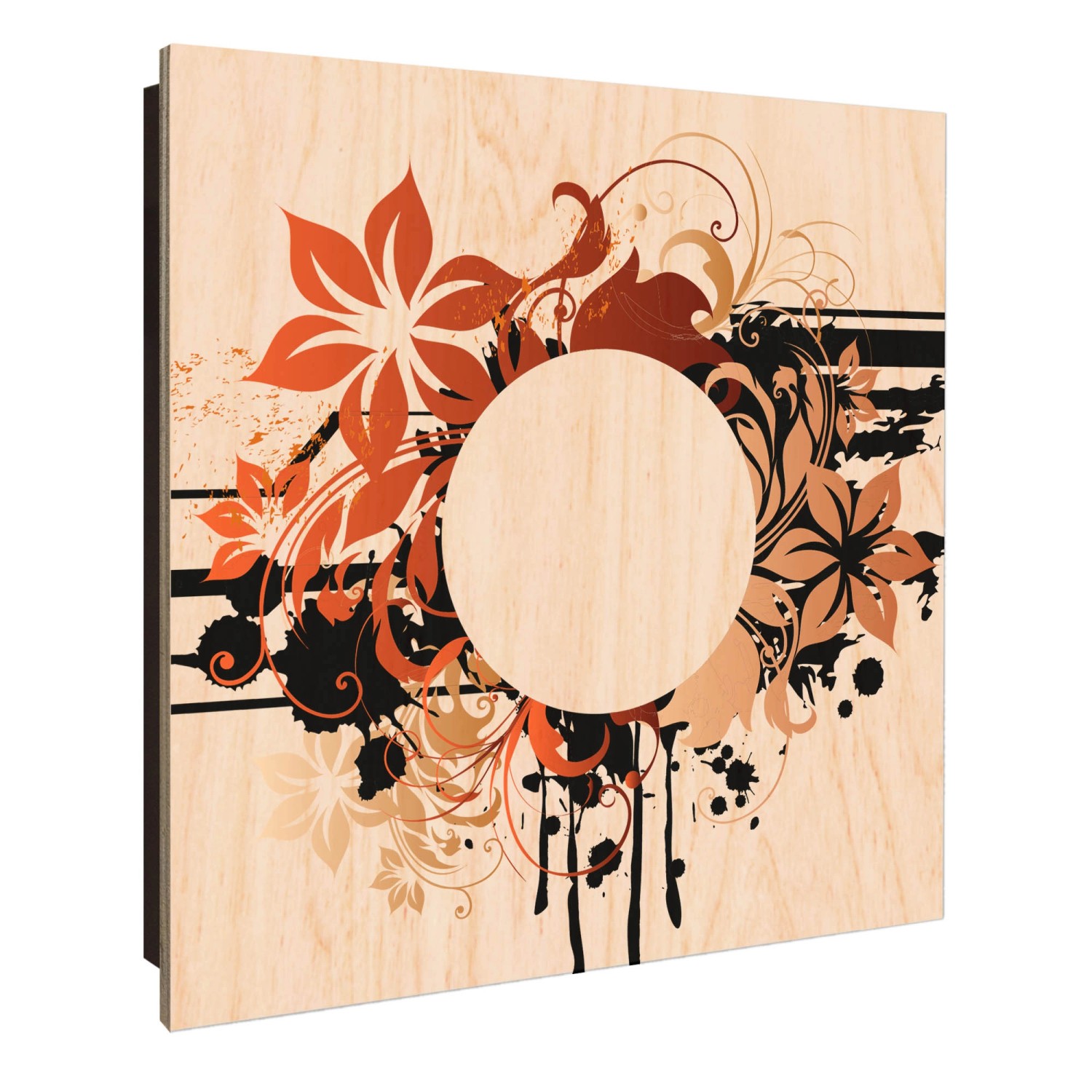 Banjado Schlüsselkasten Holz 30x30cm Schwarz Scharnier Rechts 50 Haken Desi günstig online kaufen