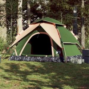 vidaXL Kuppel-Campingzelt 5 Personen Grün Quick Release 4004185