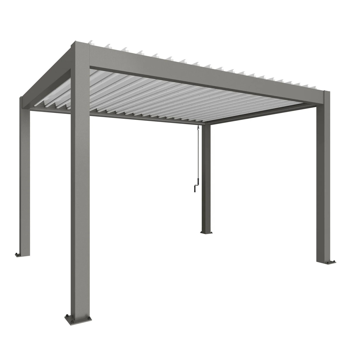 Biohort Pergola 4 m x 3 m Quarzgrau-Metallic/Weiß