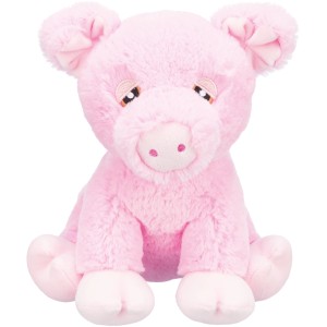 Rosa Trixie Schweinchen Edison Plüschtier (24 cm) aus recyceltem Material.