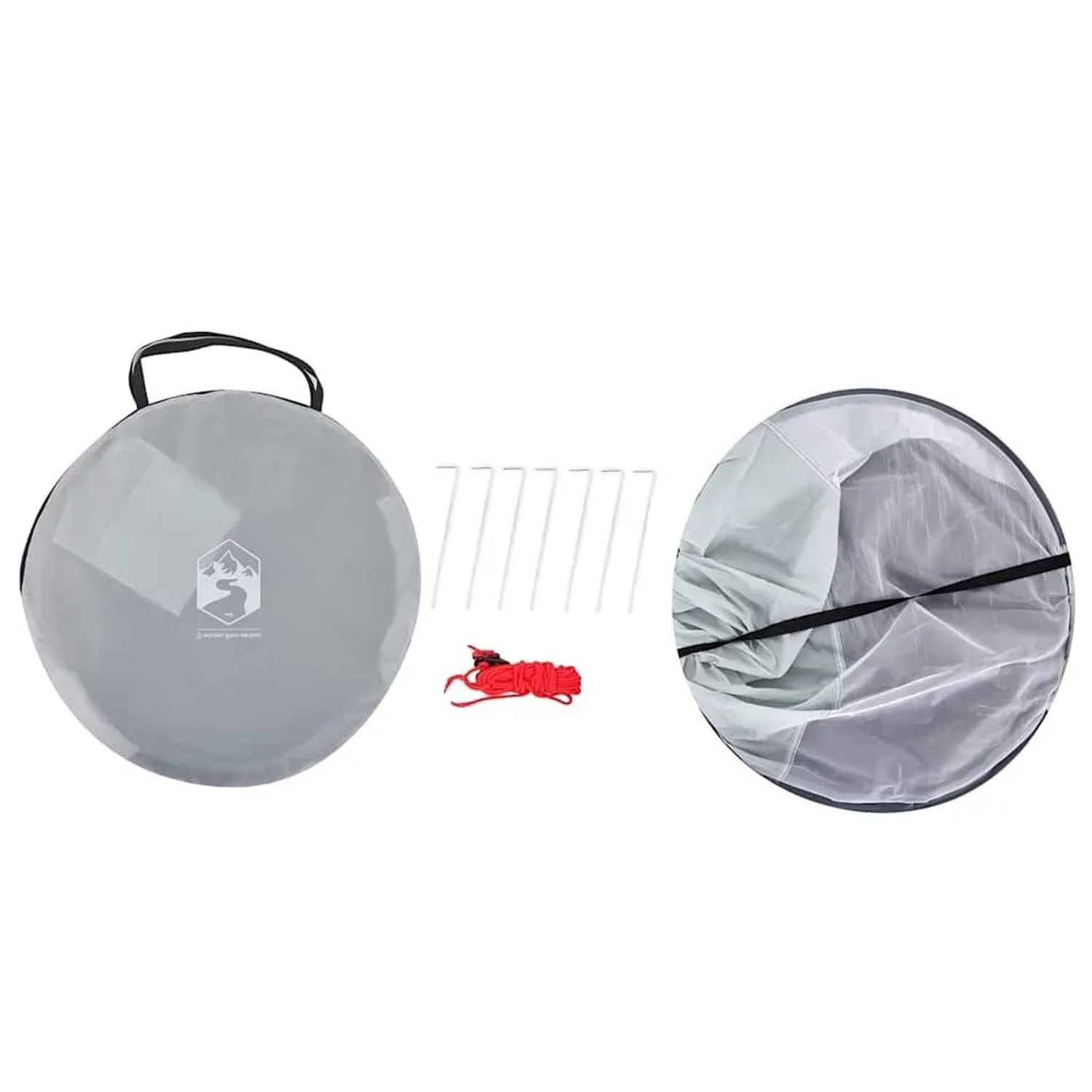 vidaXL Strandzelt 2 Personen Grau Pop-Up Wasserdicht 4004160_9