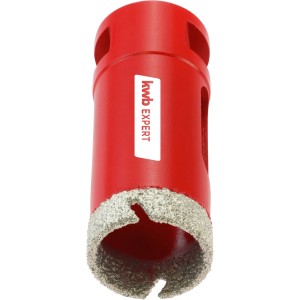 kwb Fliesenbohrer M14, Ø 30mm, rot, für Winkelschleifer. Diamantbohrer für Fliesen und Feinsteinzeug.