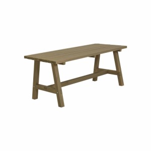Robuster Country Gartentisch aus graubraunem Holz, 177 cm lang, für bis zu 6 Personen. Ideal für Terrasse & Garten.
