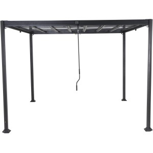Siena Garden Pavillon Florenz, anthrazit, 300x300 cm, mit verstellbaren Lamellen.