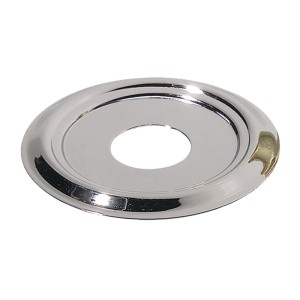 Basi Abdeckrosette, Messing verchromt, für Türspion. Zubehör für Türen.