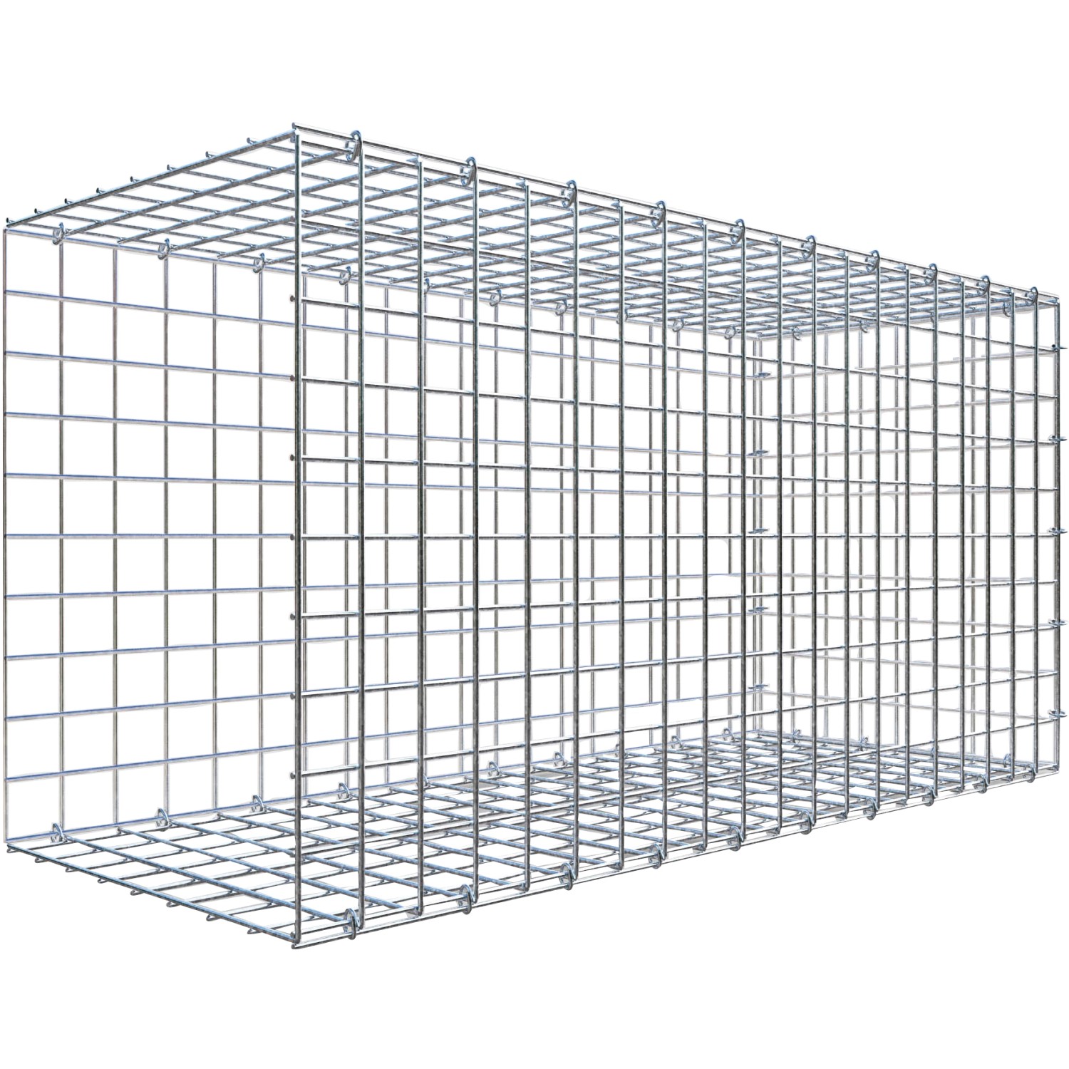 Thumbnail - Gabiona C-Ring-Gabione-Anbaukorb Typ 2 50 x 100 x 40 cm Maschenw 5 x 5 cm