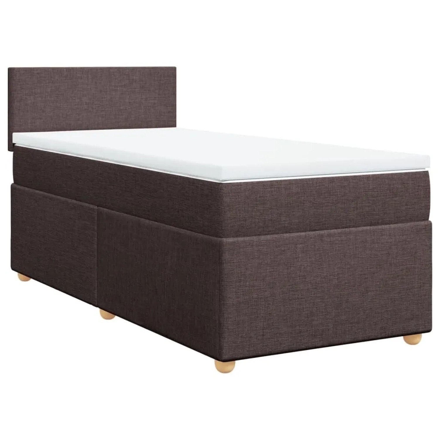 vidaXL Boxspringbett mit Matratze Dunkelbraun 100x200 cm Stoff 3286587 günstig online kaufen