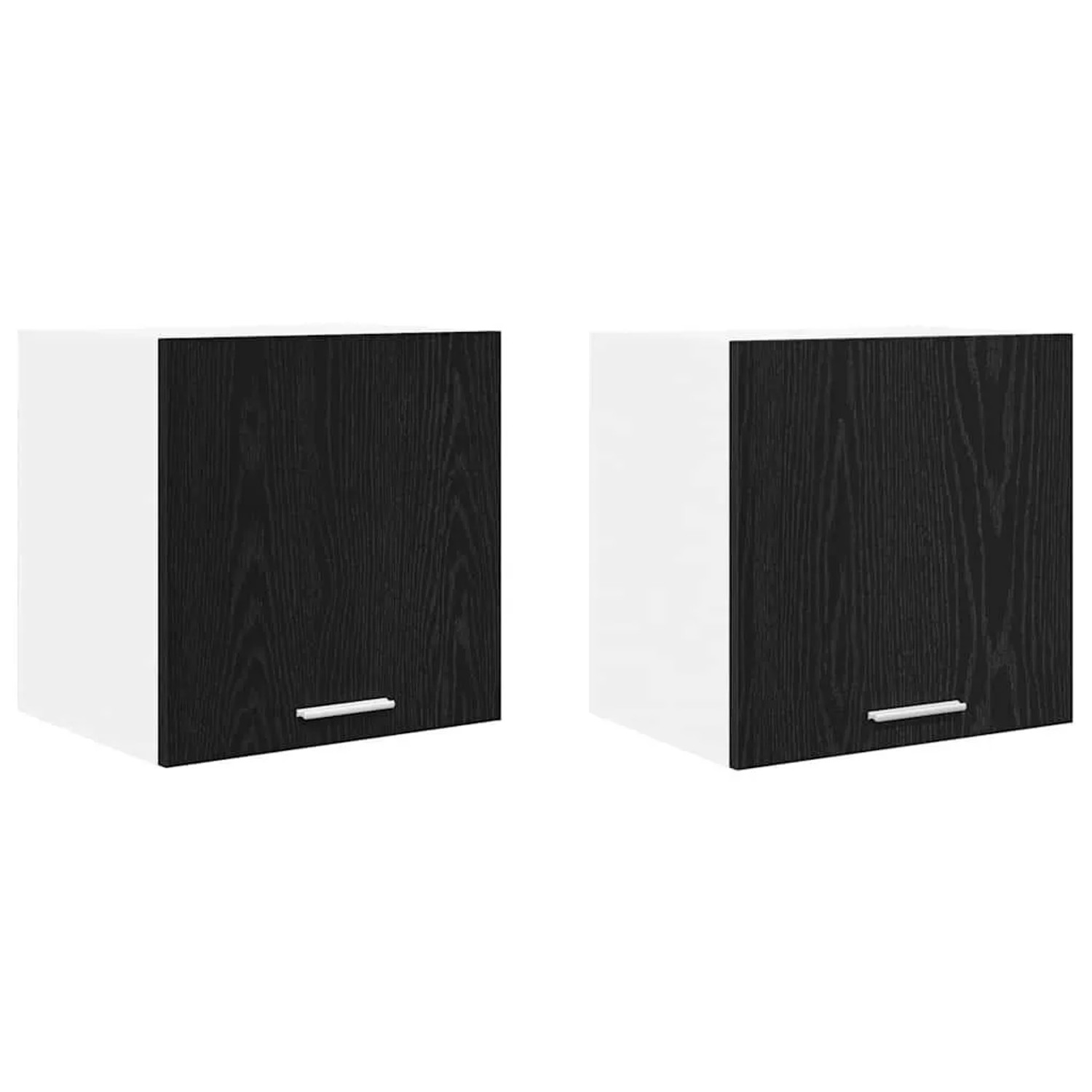 vidaXL Hängeschrank 2 Stk Schwarze Eiche und Weiß 40 x 31 x 40 cm 884133 günstig online kaufen