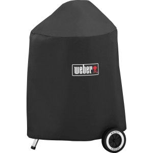 Weber Premium Abdeckhaube für Holzkohlegrill 47 cm, schwarze Schutzhülle.
