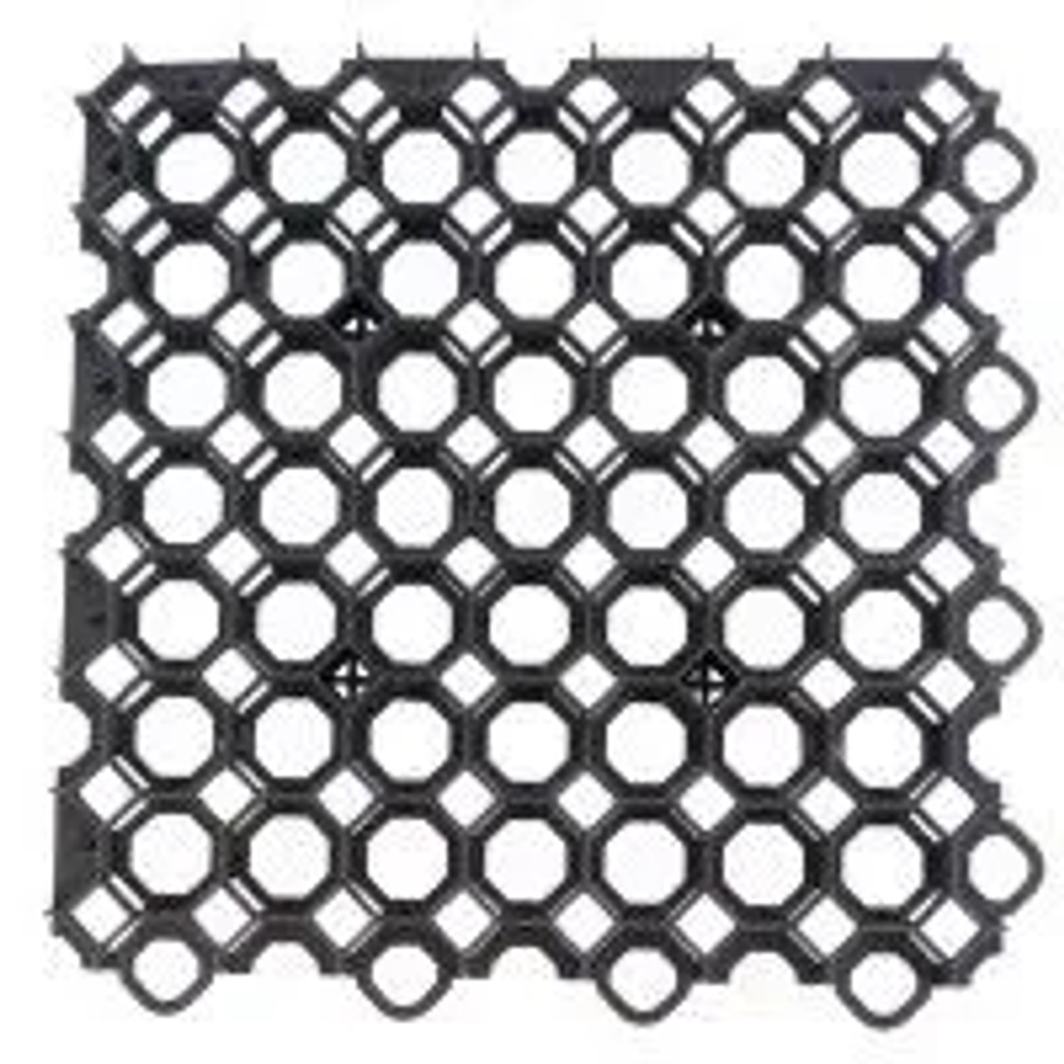 ViD 10 Stück RasengitterRasenwaben 50x50x4 cm Schwarz_2