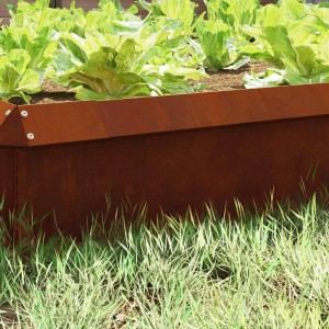 vidaXL Schneckenzaun 16 Stk Rostig 50 x 3,5 x 25 cm Wetterfeststahl 874857