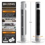 Brandson ECO Turmventilator, weiß, mit DC Motor, 12 Stufen, Timer und Fernbedienung. Leise.