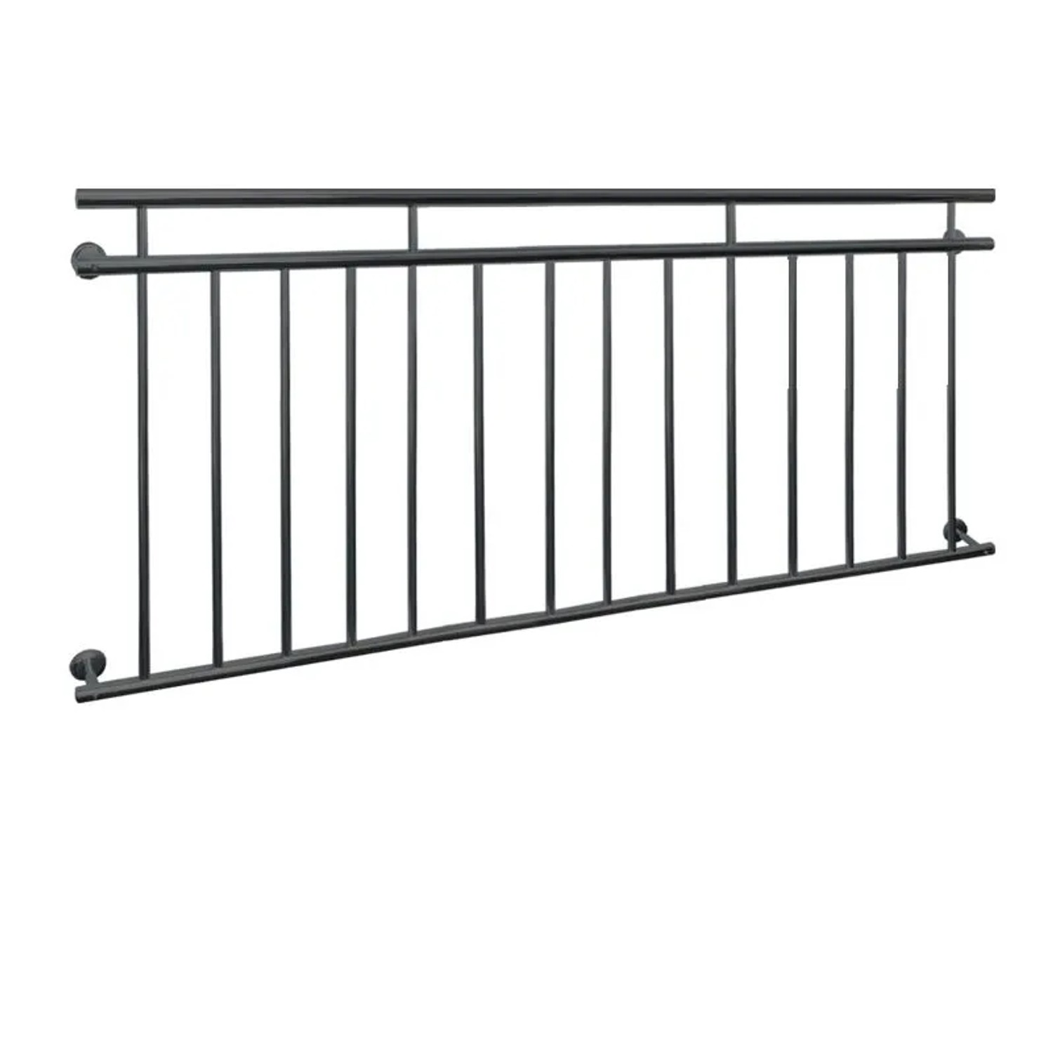 ECD Germany Französischer Balkon 90 x 184 cm Anthrazit aus Stahl