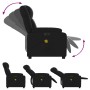 Schwarzer elektrischer Massagesessel aus Kunstleder mit verstellbarer Rückenlehne und Fußstütze.