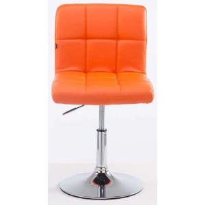 DELUKE 2er Set Barhocker BANGKO Kunstleder Orange 44x49x74cm Barstuhl Höhenverstellbar Mit Lehne Drehbar Tresenhocker Tresenstuhl