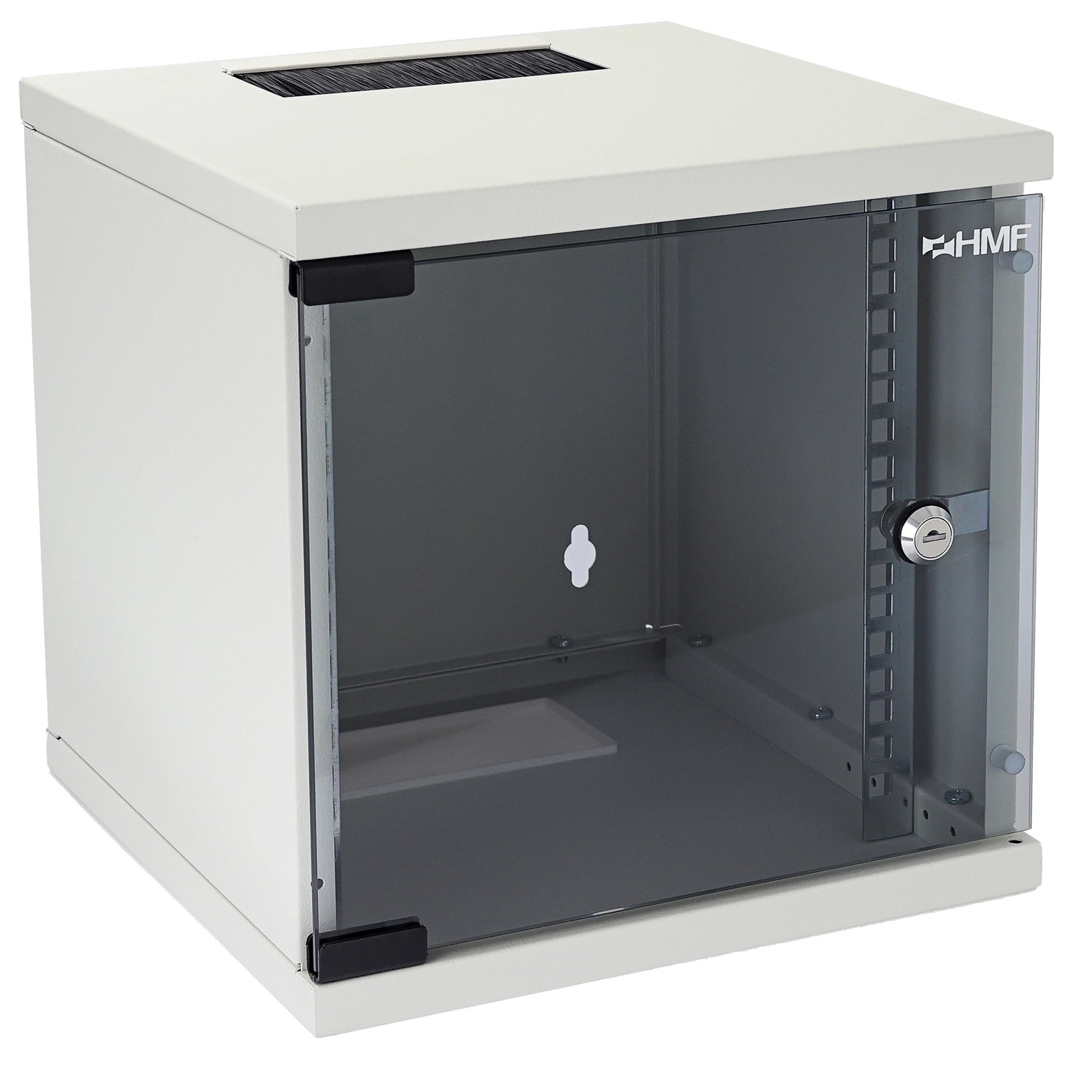 HMF 63406-07 Serverschrank Netzwerkschrank 6HE Wandgehäuse 10 Zoll Rack Lichtgrau