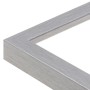 WANDStyle Bilderrahmen H950 aus silbernem Massivholz, 18x24 cm. Schmale Leiste mit Holzmaserung, modern.
