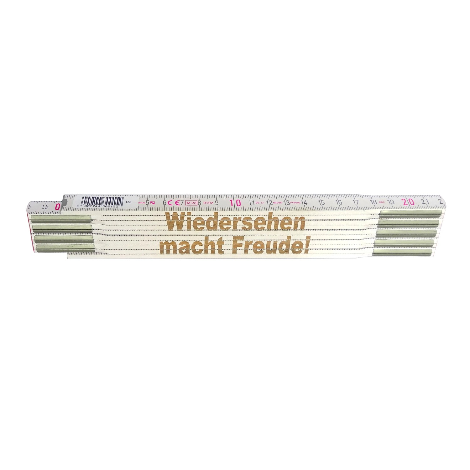 Stabila Zollstock mit Lasergravur Wiedersehen macht Freude 2 m