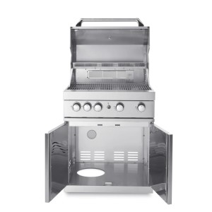 MyOutdoorKitchen Freistehender Gasgrill mit 4 Brennern und Infrarotbrenner Stainless Collection
