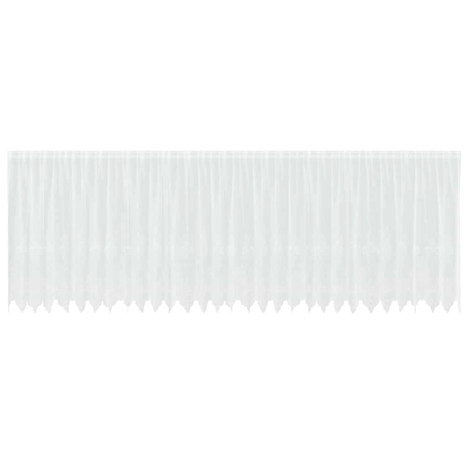 vidaXL Spitzenvorhang mit Vorhängen Weiß 750x140cm Polyester 4107946 günstig online kaufen