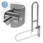 Klappbarer WC Haltegriff von ML-Design, 60 cm, aus Edelstahl. Badaccessoire für mehr Sicherheit.