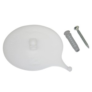 Gardinia Deckenträger, 2er-Pack, weiß, für 3-läufige Aluminium-Vorhangschiene, inkl. Schraube und Dübel.