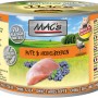 Mac's Katzen-Nassfutter Pute & Heidelbeeren, getreidefrei, hoher Fleischanteil. Dose mit Futter.