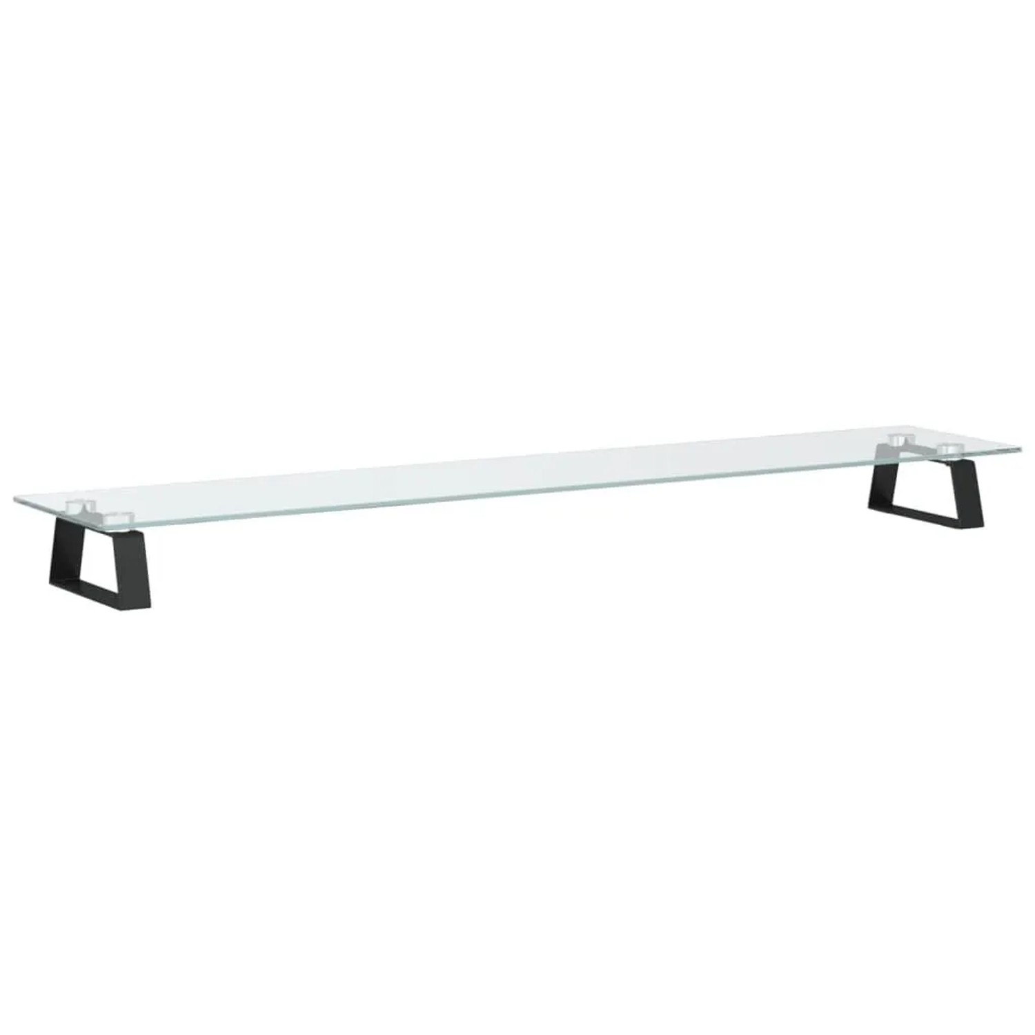 vidaXL Monitorständer Schwarz 100x20x8 cm Hartglas und Metall 374226