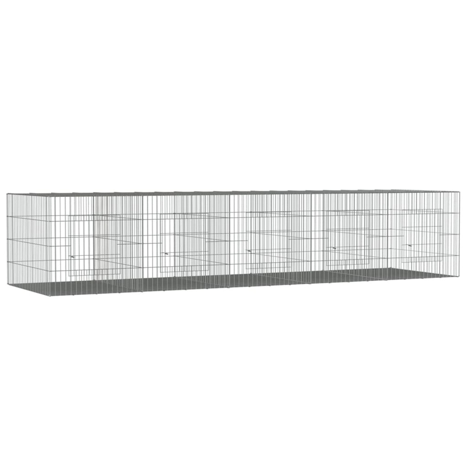 vidaXL Kaninchenkäfig 5 Paneele 273x79x54 cm Verzinktes Eisen vidaXL KaninchenkÃ¤fig 5 Paneele 273x79x54 cm Verzinktes E...