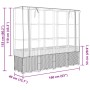 vidaXL Hochbeet mit Gewächshaus-Aufsatz, Rattan-Optik, 160x40x153 cm, für Garten, Balkon oder Terrasse.