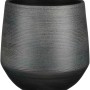Schwarzer Mica Decorations Übertopf Evora, Ø 24 cm, handgefertigter Pflanzkübel für Innen.