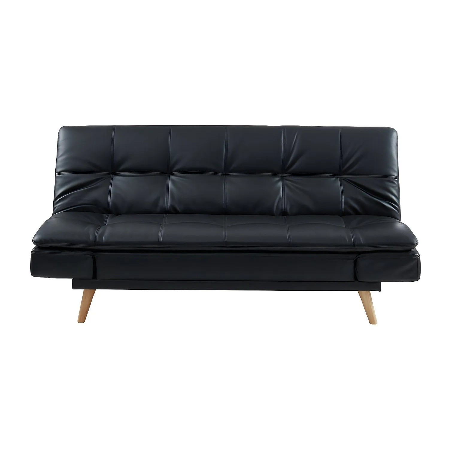 Vente-unique Schlafsofa Zarina Schwarz 185 cm