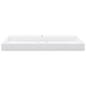 vidaXL Waschbecken 120 x 46 x 11 cm Mineralguss/Marmorguss Weiß 144067