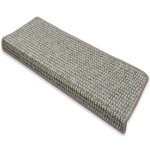Rechteckige KARAT Stufenmatte Carlton, grau-beige meliert, 23,5x65 cm. Treppenmatte für mehr Sicherheit.