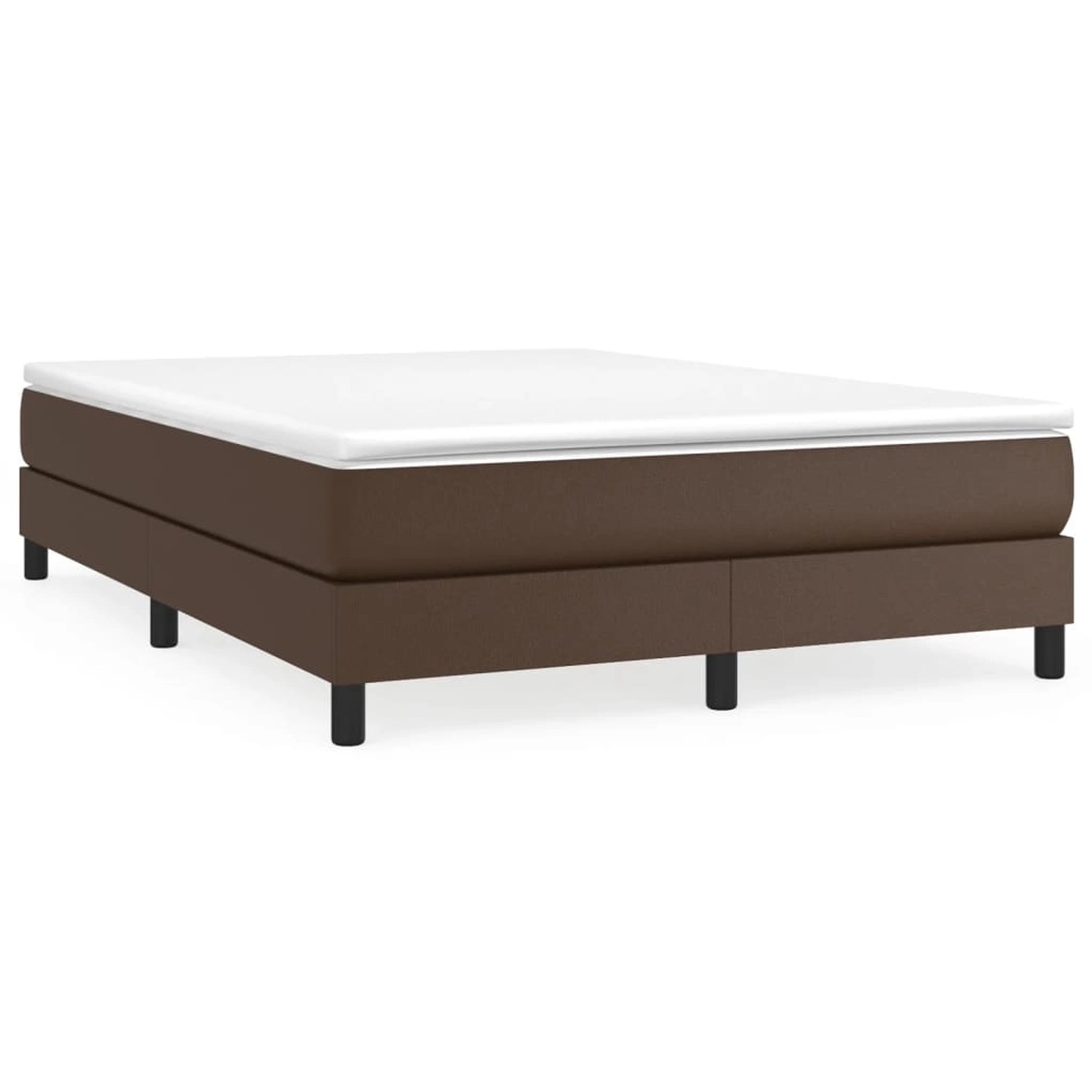 vidaXL Boxspringbett Braun 140x200 cm Kunstleder1394334 günstig online kaufen