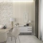 Wohnraum mit Marburg Vliestapete Botanica 2, floral, grau-beige. FSC®-zertifiziert.
