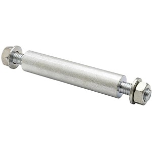 Wagner Achsmaterial RO 0443, verzinkter Stahl, 152 mm Länge, für Rollen und Räder.