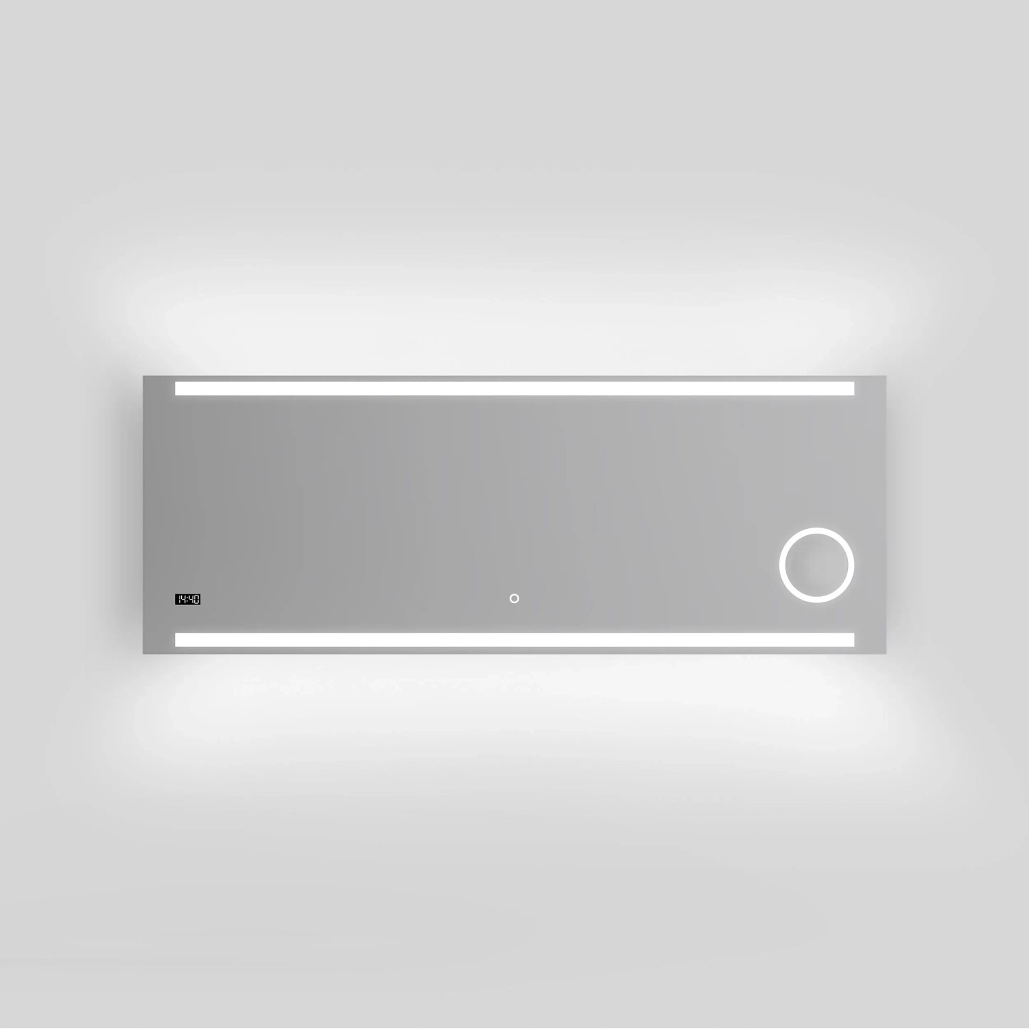 DSK Design LED-Lichtspiegel Silver Conde 160 cm x 60 cm