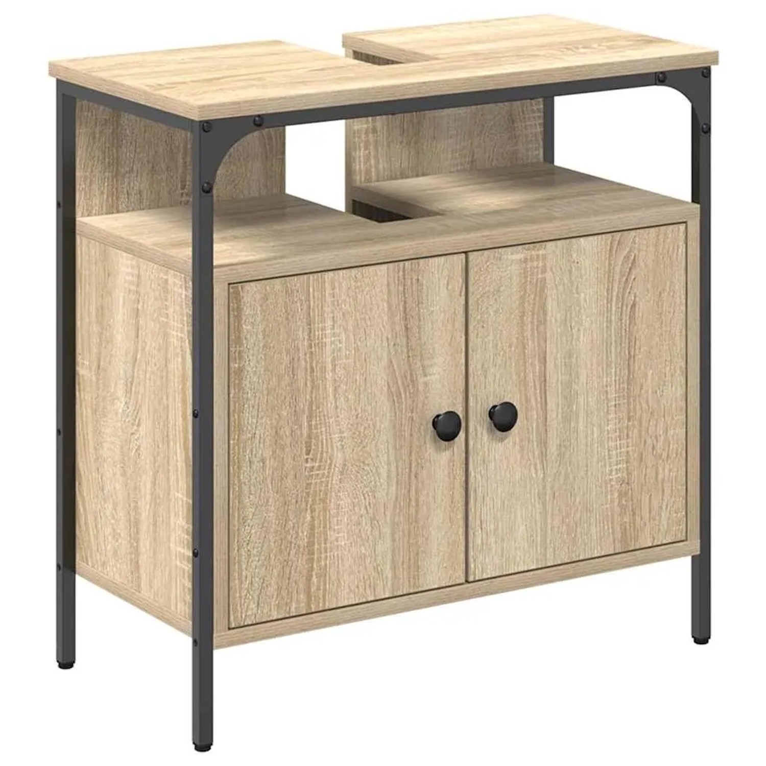 vidaXL Badezimmerschrank mit Tür Beige 60 x 30 x 60 cm Holzwerkstoff 868042 günstig online kaufen