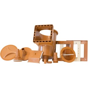 Waterman Einbauskimmer Standard braun, Set mit Skimmergehäuse, Düse und Zubehör.
