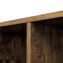 Detailaufnahme: Braunes Vasagle Bücherregal mit 10 Fächern und Holzfurnier-Oberfläche.