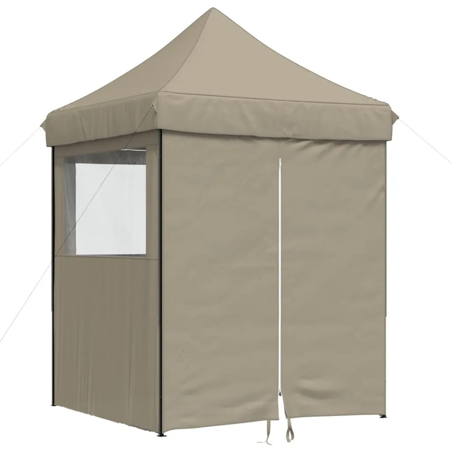 vidaXL Partyzelt Faltbar Pop-Up mit 4 Seitenteilen Taupe 4005002